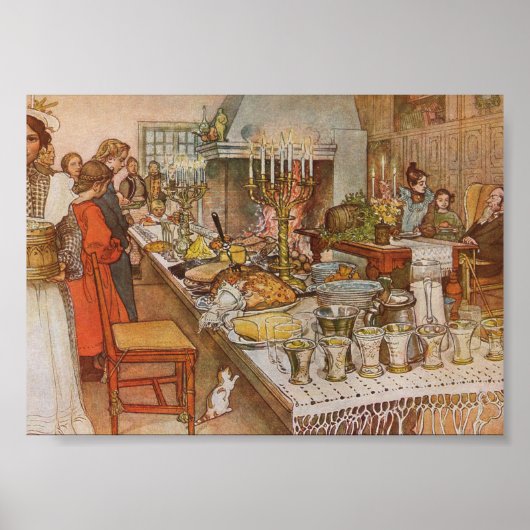 Kerstmis Carl Larsson 1904 Poster (Voorkant)