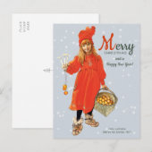 Kerstmis Carl Larsson Brita als Iduna CC0124 Briefkaart (Voorkant / Achterkant)
