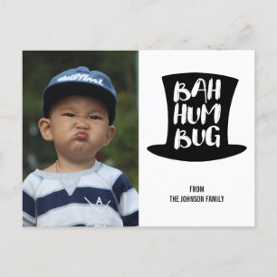 Kerstmis Carol Bah Humbug Holiday Foto Briefkaart