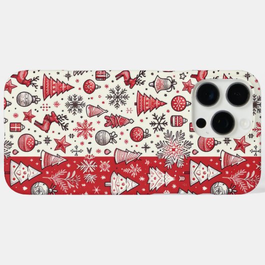 Kerstmis Case-Mate iPhone Case (Achterkant (horizontaal))