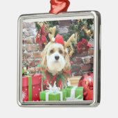 Kerstmis - Cavachon - Max Metalen Ornament (Links)