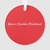 Kerstmis Cavalier Ornament (achterkant)