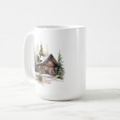 Kerstmis Chalet Mok (Voorkant links)