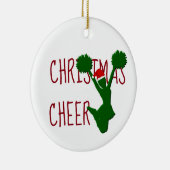 Kerstmis Cheer Cheerleader Holiday Spirit Keramisch Ornament (Rechts)