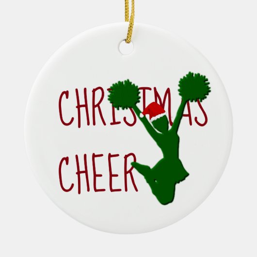 Kerstmis Cheer Cheerleader Holiday Spirit Keramisch Ornament (Voorkant)