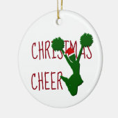 Kerstmis Cheer Cheerleader Holiday Spirit Keramisch Ornament (Links)