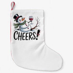 Kerstmis Cheers Sneeuwman Keuken Wijn Keuken Kleine Kerstsok
