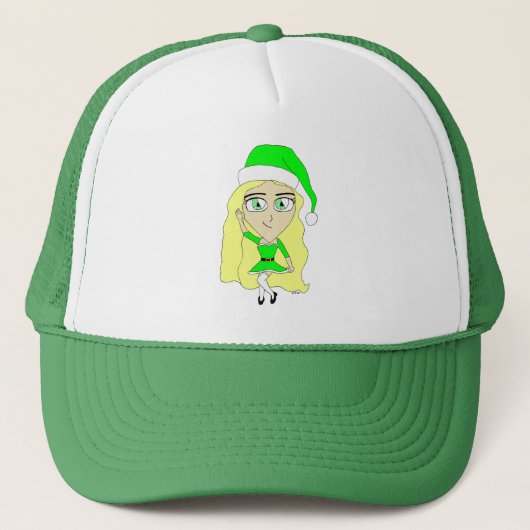 Kerstmis chibi trucker pet (Voorkant)