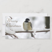 Kerstmis Chickadee Feestdagenkaart (Voorkant)