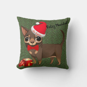 Kerstmis Chihuahua Feliz Navidad Pillow Kussen
