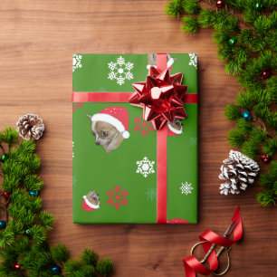 Kerstmis Chihuahua Kerstman Hoed Cute Vakantie Kun Cadeaupapier
