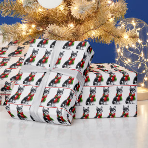 Kerstmis Chihuahua met wintersjaal Cadeaupapier