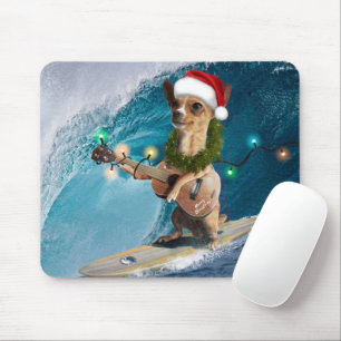 Kerstmis Chihuahua Surfing Muismat