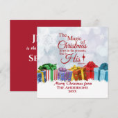 Kerstmis Christelijk Elegant Wenskaart (Voorkant / Achterkant)