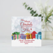 Kerstmis Christelijk Elegant Wenskaart (Staand voorkant)