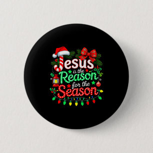Kerstmis christelijk kerstfeest Jezus is de reden  Ronde Button 5,7 Cm
