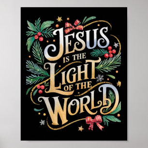 Kerstmis Christelijke Kerststal Cadeaus Jezus Is Poster