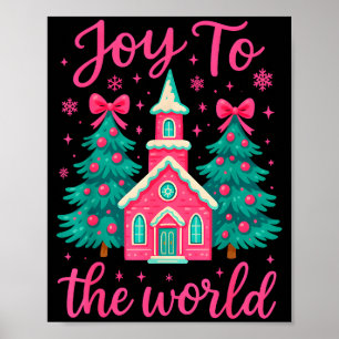 Kerstmis Christelijke Kerststal Joy To The World Poster