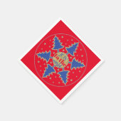 Kerstmis Cirkel van Bomen Servet (Hoek)