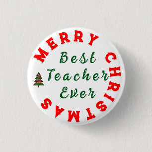 Kerstmis Citaat Typografie voor Lerarendag Ronde Button 3,2 Cm