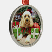 Kerstmis - Cockapoo - Buddy Metalen Ornament (Rechts)