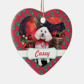 Kerstmis - Cockapoo - Casey Keramisch Ornament (Rechts)