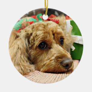 Kerstmis - Cockapoo - Odie Keramisch Ornament