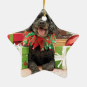 Kerstmis - Cockapoo - Trumbo Keramisch Ornament (Achterkant)