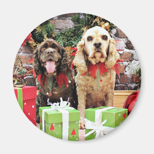 Kerstmis - Cocker Spaniel - Murphy - Calvin Magneet (Voorkant)