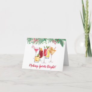 Kerstmis Cocktails Vakantie Groet Kaart