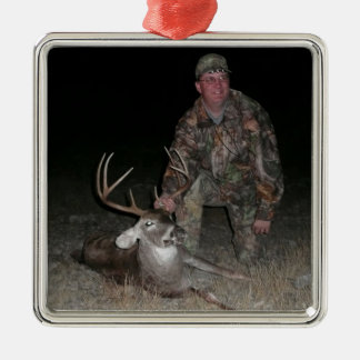 Kerstmis Collectie Deer Hunter's Add Photo Metalen Ornament