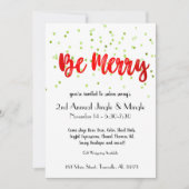 Kerstmis Confetti Jingle en Mingle Invitation Kaart (Voorkant)