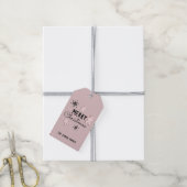Kerstmis Cookie Gingerbread Roze   Cadeaulabel (Met Touw)