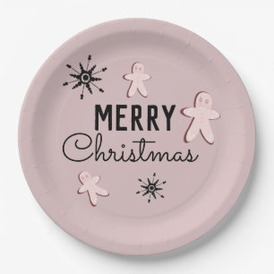 Kerstmis Cookie Peperkoek Papieren Bordje
