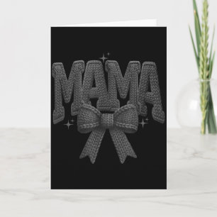 Kerstmis Coquette Boog Garens,retro Kerstmis Mama, Kaart