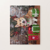 Kerstmis - Corgi - Cal Legpuzzel (Verticaal)