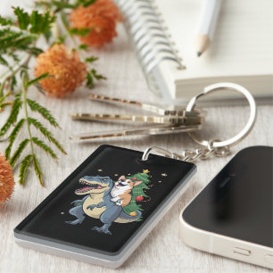 Kerstmis Corgi Dinosaur Boom Rex Vakantie Kerstmis Sleutelhanger