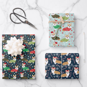 Kerstmis Corgi Dog Inpakpapier Vel