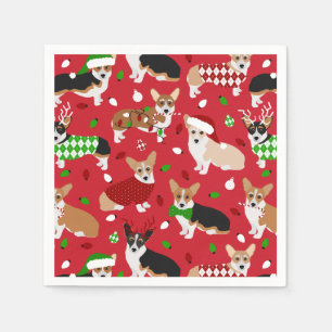 Kerstmis Corgi Dogs Servet