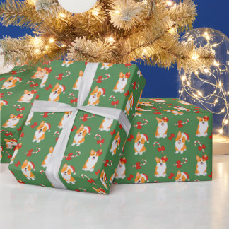Kerstmis Corgi Hond Huisdier Suikerstok Kerstmis Cadeaupapier