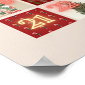 Kerstmis Countdown Adventkalender Muur Kunst Poster (Hoek)