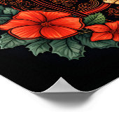 Kerstmis cowboy boot vakantie poster (Hoek)