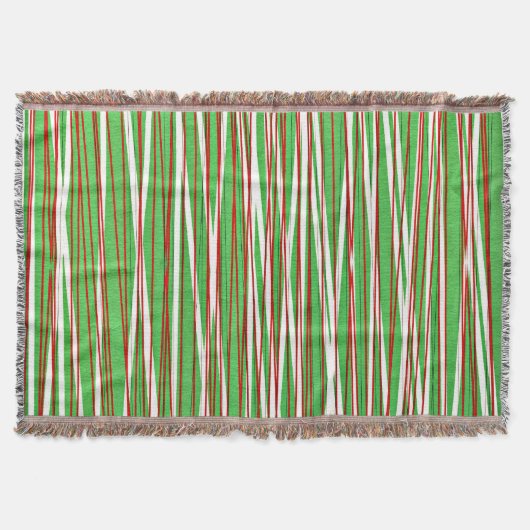 Kerstmis Crisscross, rood en groen Deken (Voorkant)