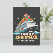 Kerstmis Cruise 2024 Familie Matchende Outfit Bedankkaart (Staand voorkant)