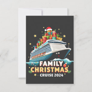 Kerstmis Cruise 2024 Familie Matchende Outfit Bedankkaart