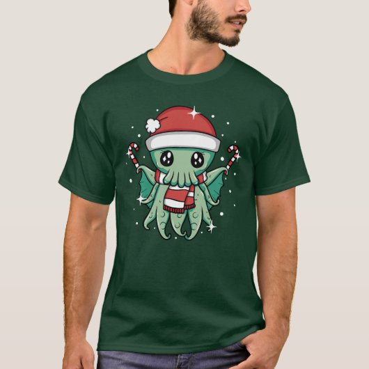 Kerstmis Cthulhu T-shirt (Voorkant)