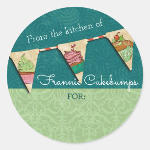 Kerstmis cupcakes van de keuken van sticker
