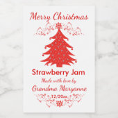 Kerstmis Custom Home Canning Voedselcontainer Etiket (Enkel label)