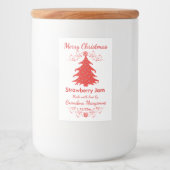 Kerstmis Custom Home Canning Voedselcontainer Etiket (Voorkant)