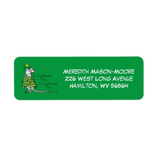 Kerstmis Cute Funny Holiday Etiket (Voorkant)